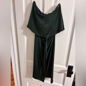 Revolve Dark Green Off-Shoulder Dress